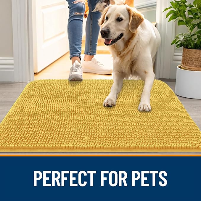 OLANLY Dog Door Mat for Muddy Paws 44x24, Absorbs Moisture and Dirt, Absorbent - Image 6