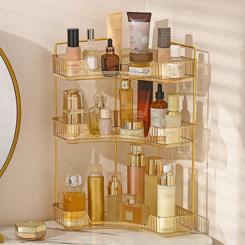 Aveniee Corner Bathroom Counter Organizer, Bathroom Countertop Shelf Makeup