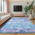 ONASAR Rainbow Rugs for Girls Bedroom, 5x8 Fluffy Bedside Throw Area Rug by ONASAR