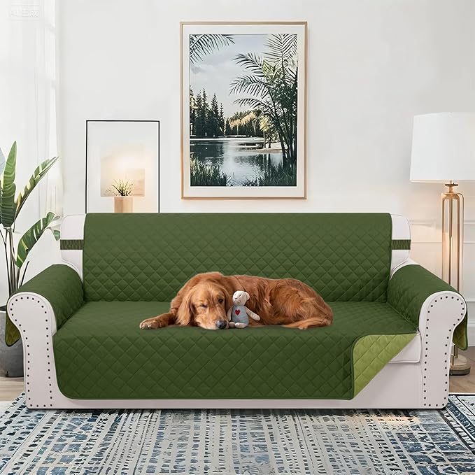 Reversible 4 Seater Sofa Cover 91 Inch Large Couch Cover Furniture Protector - Image 2