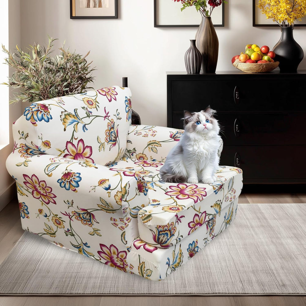 KRFOONN Stretch 2 Pieces T Cushion Chair Slipcovers with Arms Sofa Cover,A1