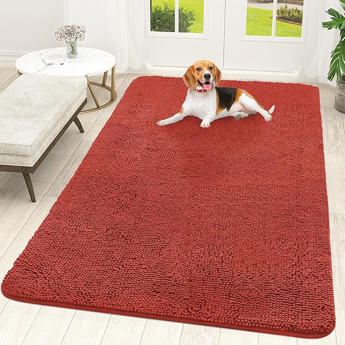 OLANLY Dog Door Mat for Muddy Paws 70x46, Absorbs Moisture and Dirt, Absorbent by OLANLY