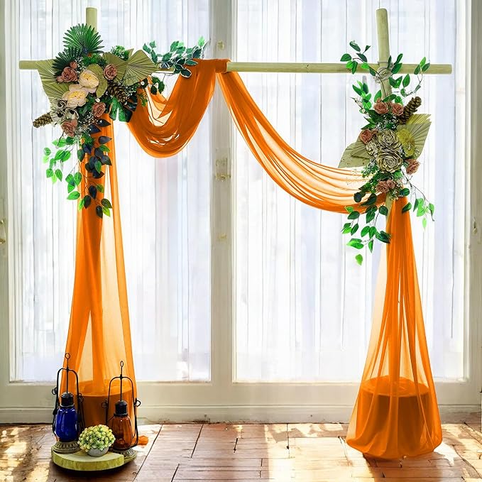 MDS Halloween Chiffon Draping Fabric - 2 Panel, 30" Wide x 40ft Long - S...