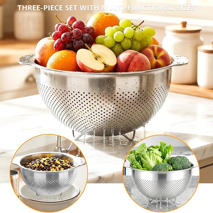 Pasta Strainer with Handle - Image 3