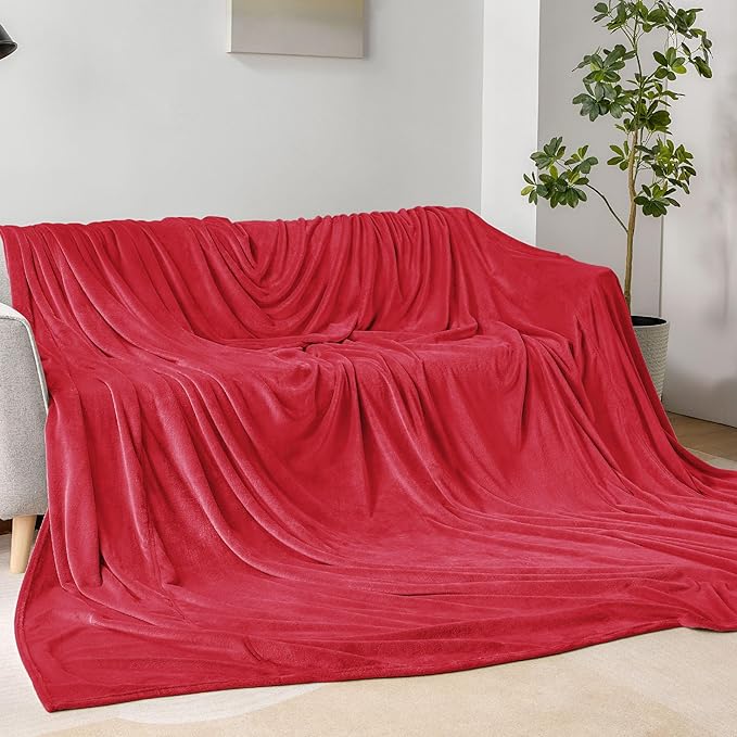 BEDELITE Big Fleece Blanket 120" x 120", Super Soft Fluffy Fuzzy Oversized King - Image 3