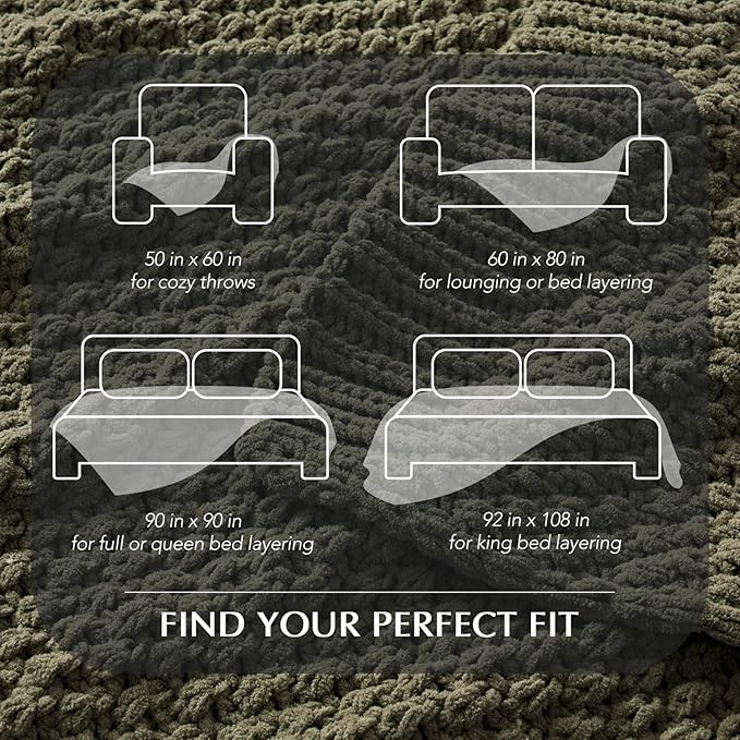 EVERGRACEHOME Chunky Chenille Knit Throw Blanket - Image 8