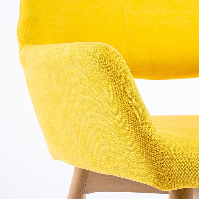 Desk Chair No Wheels Vanity Chair Comfy Accent Chair for Living Dining Room B...