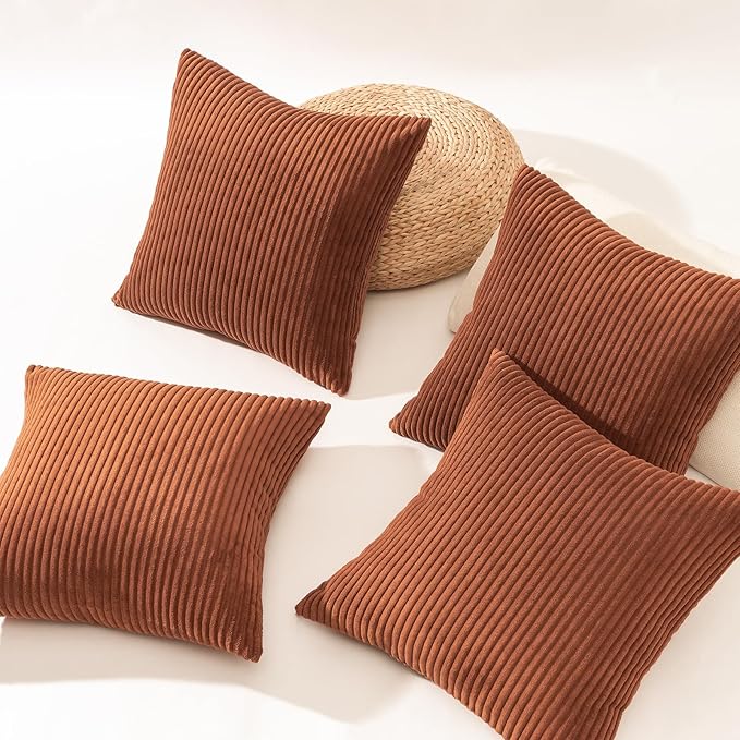 Topfinel Decorative Terracotta Throw Pillow Covers Cushion Cases, Rustic Home - Image 4