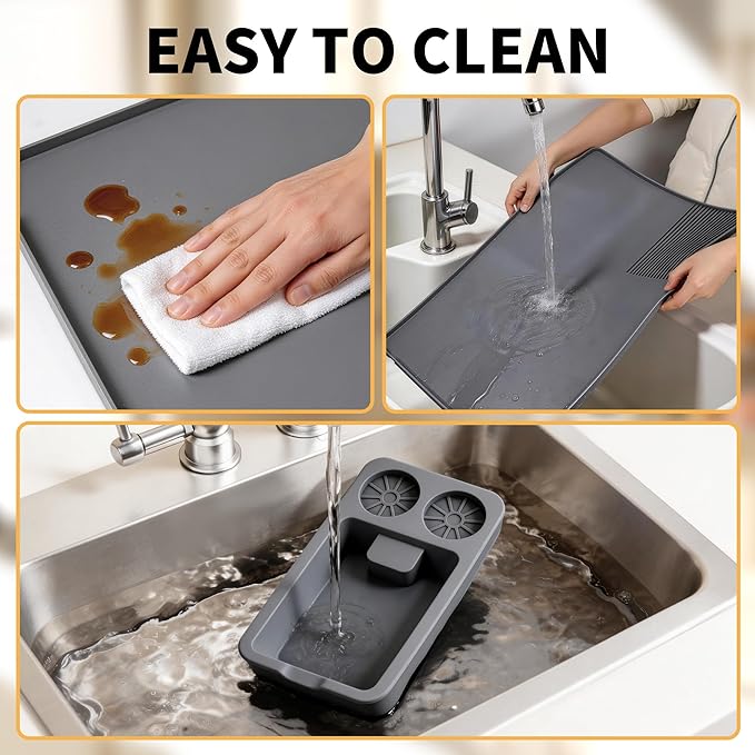 Silicone Coffee Mat and Espresso Tamping Mat, Detachable Espresso Coffee Bar - Image 5