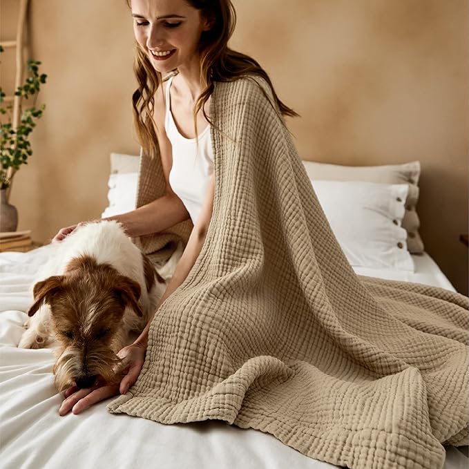 Bedsure 100% Cotton Muslin Blankets - Image 9