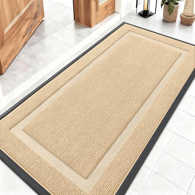 OLANLY Front Door Mat Indoor Outdoor Entrance, Waterproof All-Season, by OLANLY