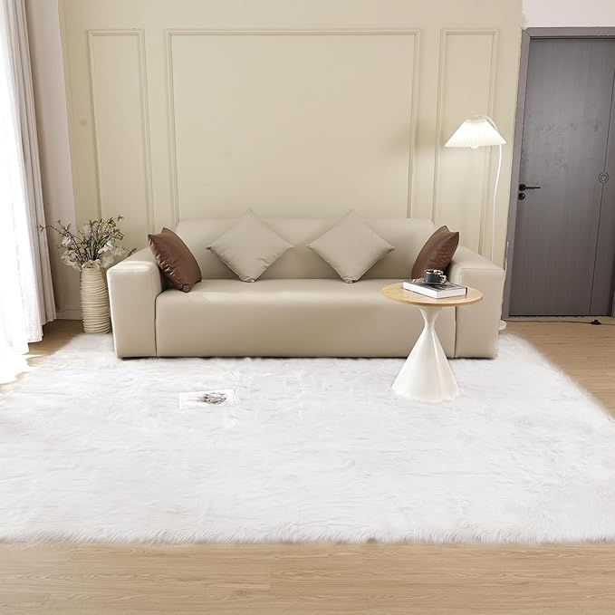 ORINOVA White Rugs for Living Room 6x9 Area Rugs for Bedroom Large Washable - Image 7