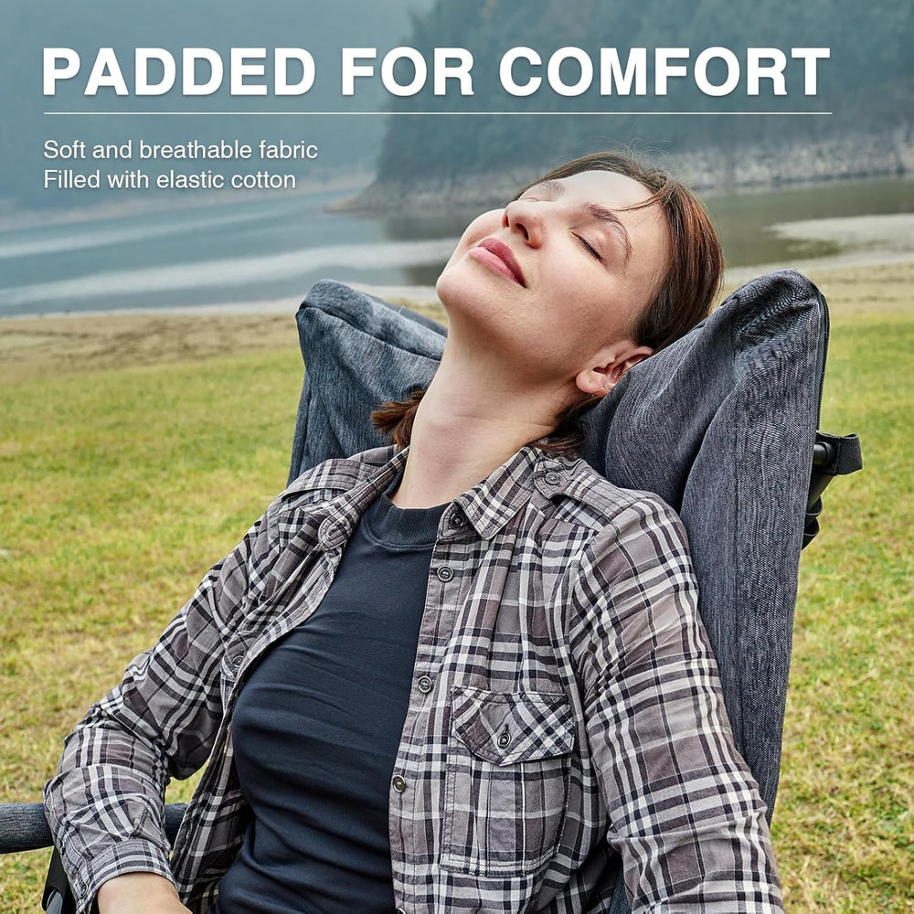 EVER ADVANCED Oversized Folding Rocking Camping Chair, Padded Portable Rocker...