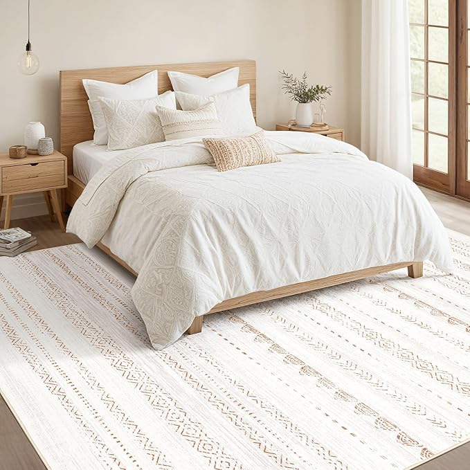 Nakagishi Area Rug Living Room Rugs: 5x7 Large Soft Machine Washable Boho - Image 5