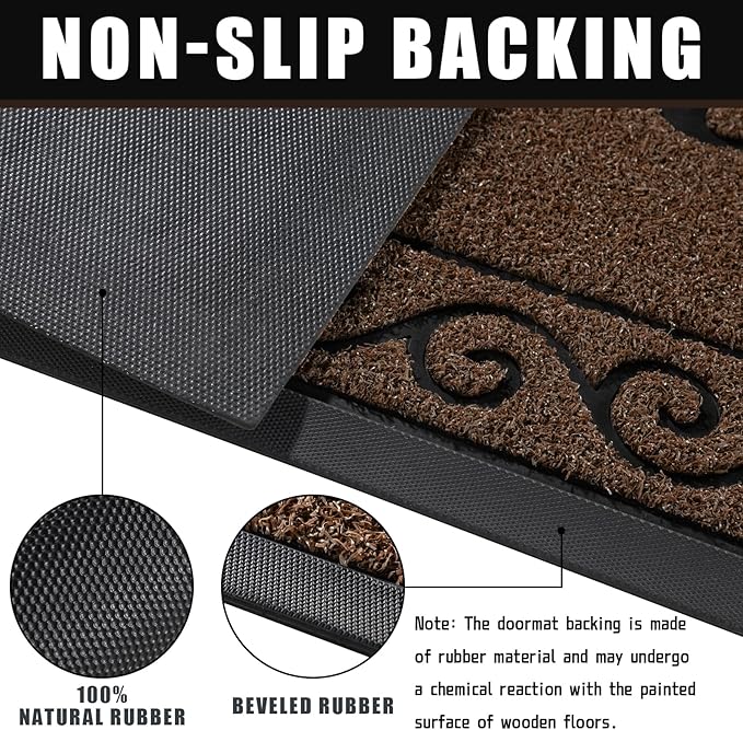 Yimobra Welcome Mats for Front Door 29.5x17, Heavy Duty Waterproof Outdoor Door - Image 3