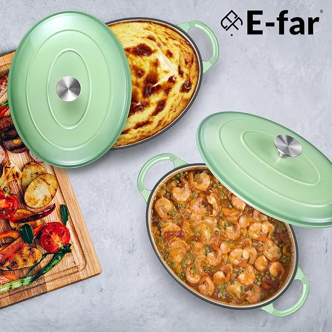 E-far 5QT Oval Dutch Oven Pot