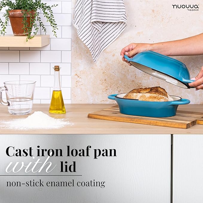 Dutch Oven For Sourdough Bread Baking – Enamelled Cast Iron Bread Loaf Pot –