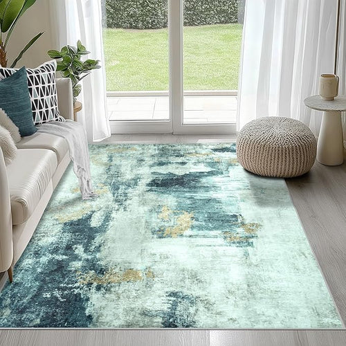 4x6 Area Rugs for Living Room Rug Washable: Abstract Rug for Dining Room by Aelenmu