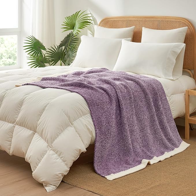 Snuggle Sac Buttery Purple Throw Blanket