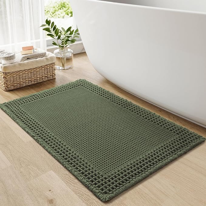 RESARE Christmas Waffle Bath Mat by Resare