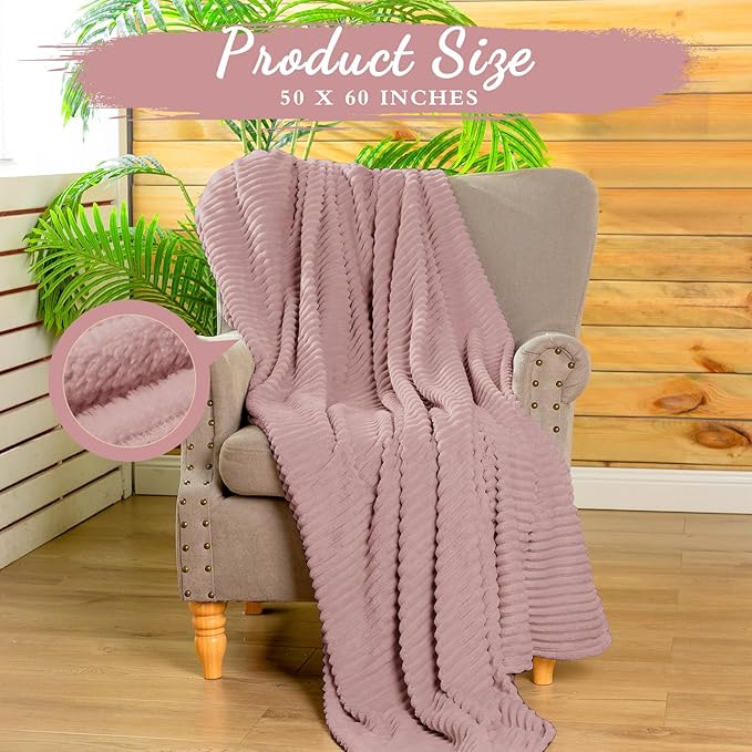Buryeah 6 Pcs Flannel Throw Blanket Bulk 50 x 60 in Sleepover Blanket Outdoor - Image 2