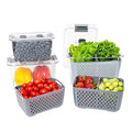 Kitchen Spaces Stackable Fridge Storage Colander Containers by KitchenSpaces