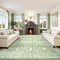Lofus 9x12 Area Rug for Living Room, Light Green Washable Area Rugs by Lofus