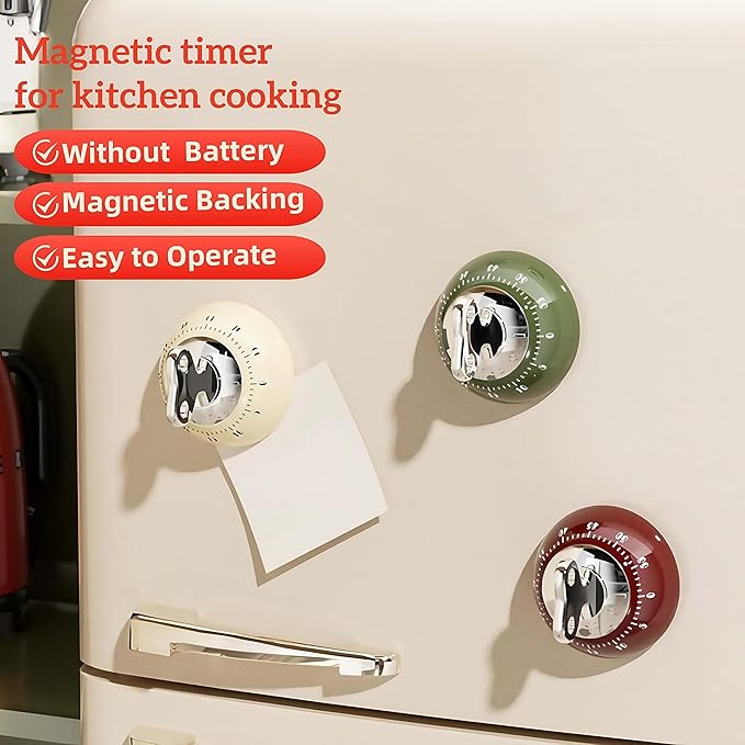 Magnetic Mechanical Kitchen Timer - Image 3