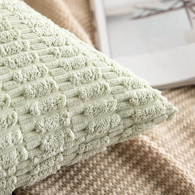 MIULEE Pack of 2 Spring Corduroy Decorative Throw Pillow Covers 20x20 Inch Soft - Image 3