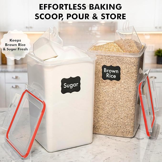 WHITE FEATHER SUPPLIES 2 PC Large Food Storage Containers - Image 4