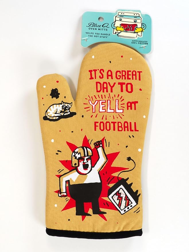 Blue Q It's a Great Day to Yell at Football Funny Oven Mitts - Image 3