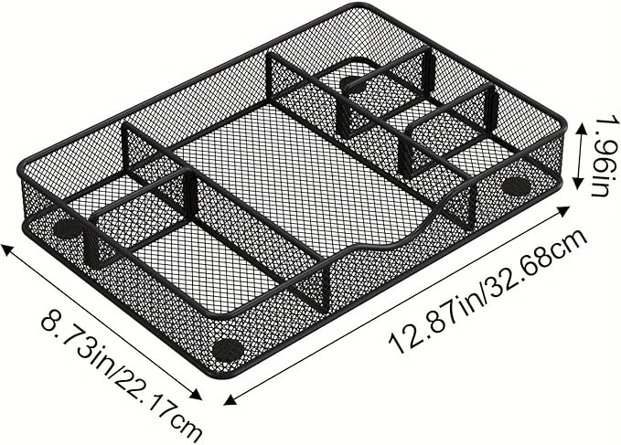 VyGrow Desk Drawer Organizer Tray, Metal Mesh Drawer Organizers Office - Image 4