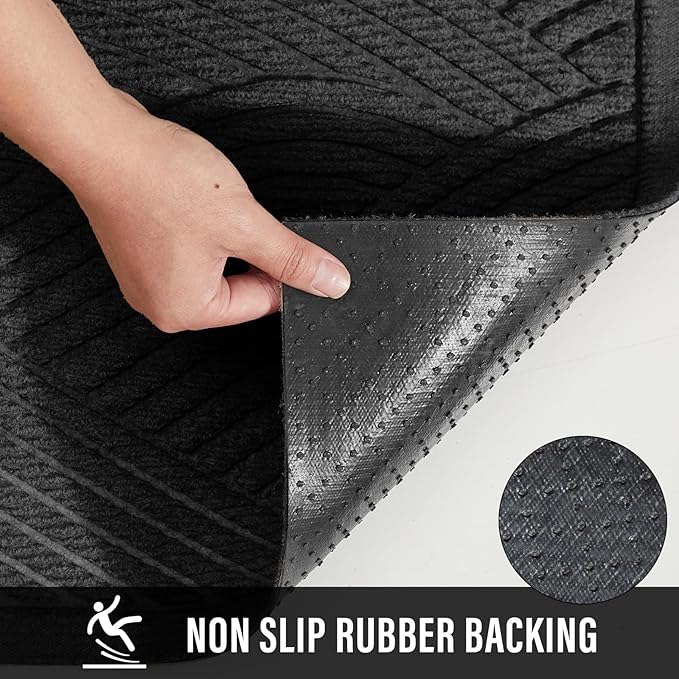 HIYARD Sturdy Front Door Mat, Absorbent Muddy Dirt Resist Welcome Door Mats - Image 3