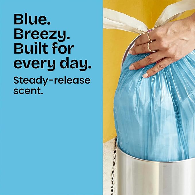 Glad Odorshield Small Drawstring Trash Bags, 4 Gal, Febreze Beachside Breeze - Image 2