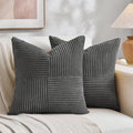 Fancy Homi 2 Packs Dark Gray Euro Decorative Throw Pillow Covers 28x28 Inch by Fancy+Homi