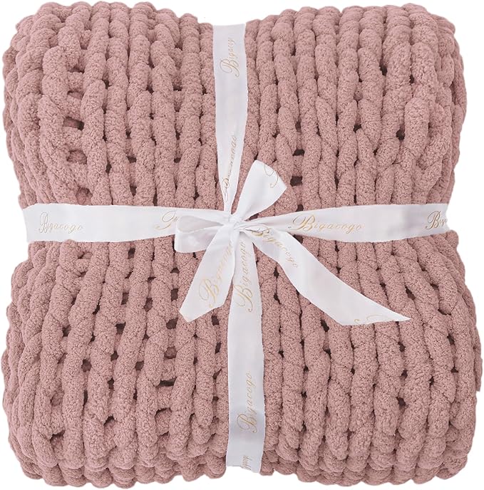 Bigacogo Chunky Knit Throw Blanket - Image 7