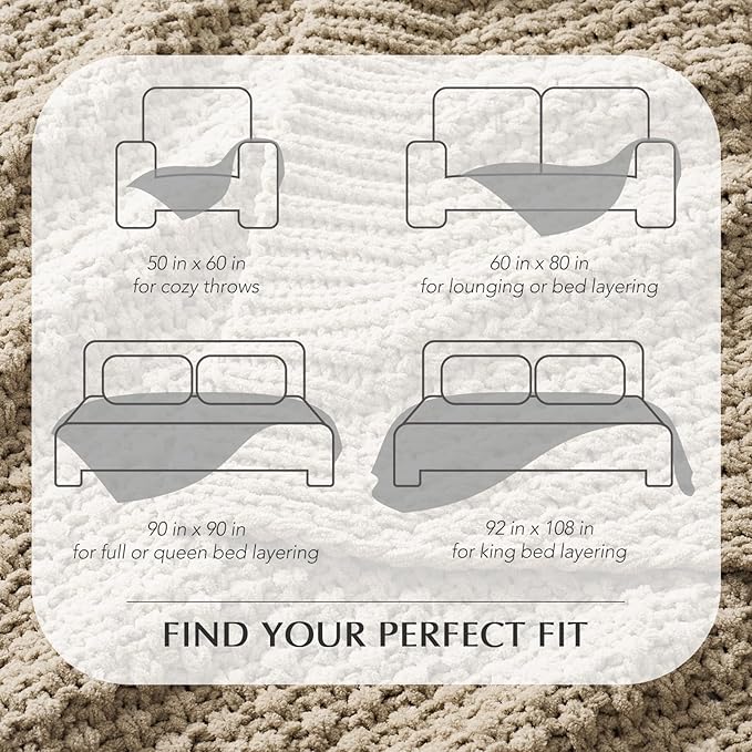 EVERGRACEHOME Chunky Chenille Knit Throw Blanket - Image 9