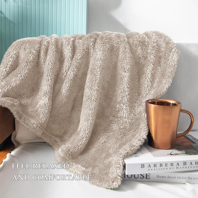 Exclusivo Mezcla Plush Fuzzy Fleece Bed Blanket King Size, Super Soft, Fluffy - Image 6