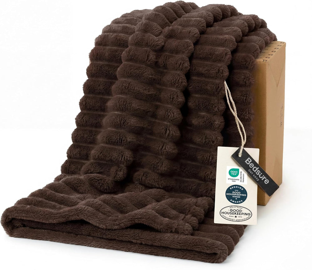 Bedsure Soft Twin XL Blanket for Bed Dorm Chocolate Brown 66"x90"