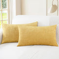 CaliTime Throw Pillow Covers Decorative 12 X 20 Inches Pack of 2 Cozy Chenille by CaliTime