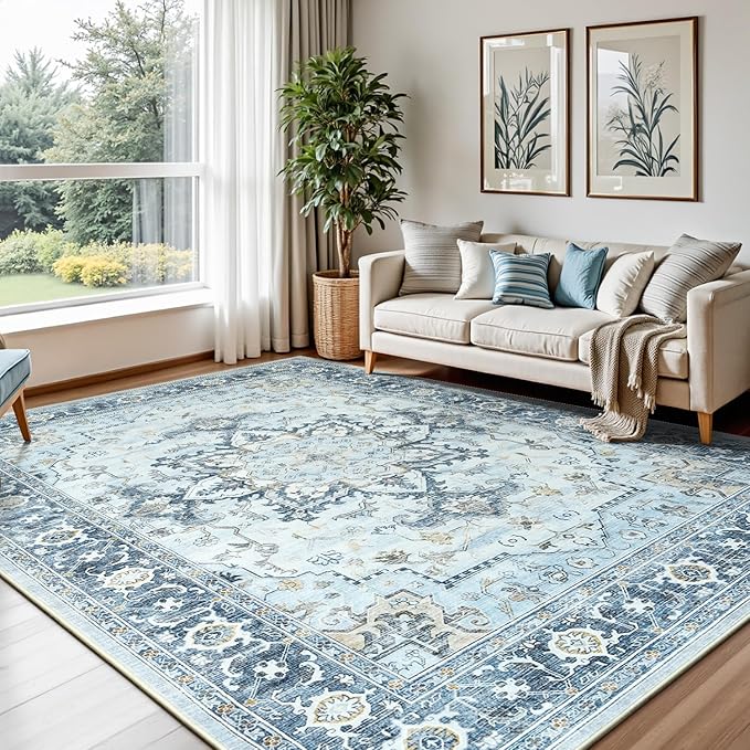 Lofus 6x9 Area Rugs for Living Room, Machine Washable Non-Slip Area Rug - Image 2