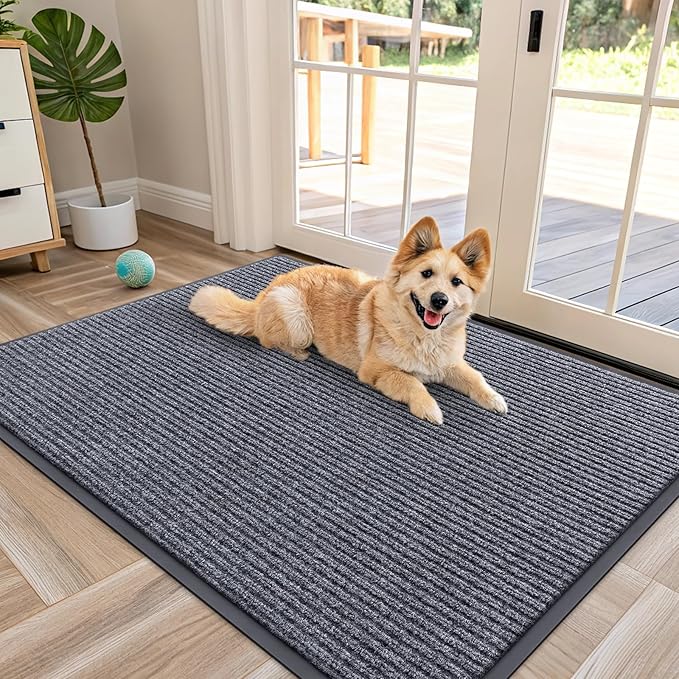 OLANLY Front Door Mat Indoor Outdoor Entrance, Waterproof Heavy Duty Doormat by OLANLY