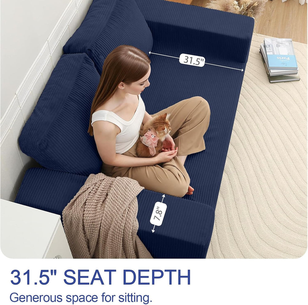 COMAX Futon Sofa Bed, Convertible Sofa Bed, Folding Boneless Couches