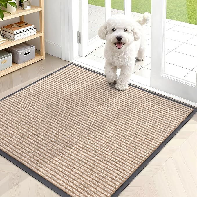 OLANLY Front Door Mat Indoor Outdoor Entrance, Waterproof Heavy Duty Doormat by OLANLY