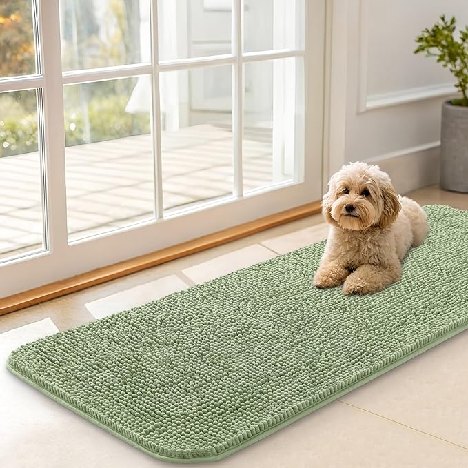 OLANLY Dog Door Mat for Muddy Paws 47x17, Absorbs Moisture and Dirt, Absorbent by OLANLY
