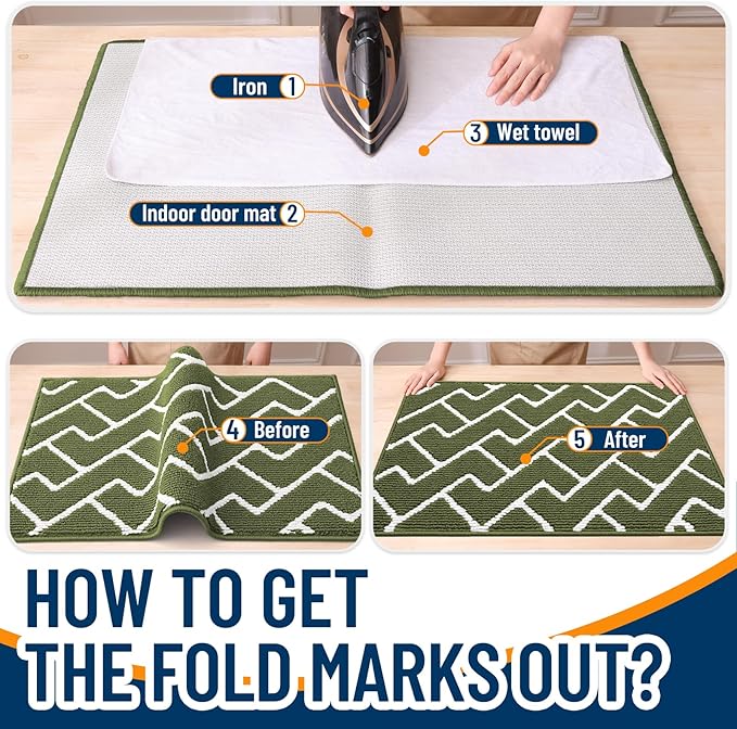 OLANLY Front Door Mat, Non-Slip Rubber Backing, Dirt Resistant and Absorbent - Image 7