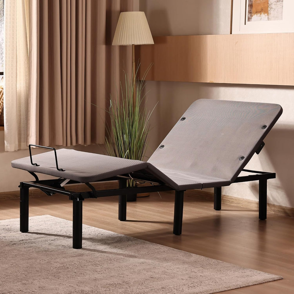 Fromann Adjustable Bed Frame Twin XL Bed Base with Wireless Remote, Head &amp...