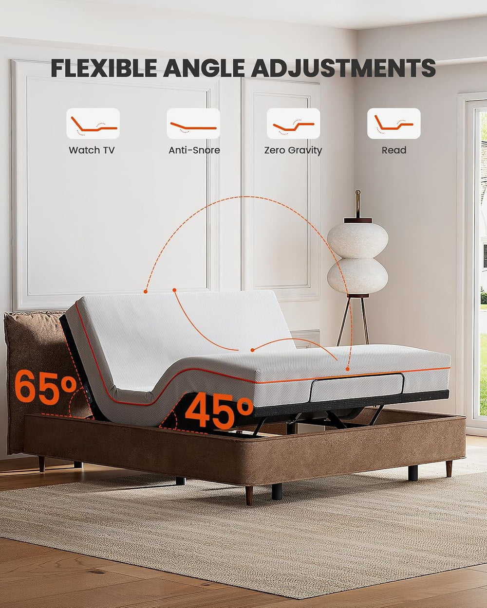 Amada Full Adjustable Bed Frame with Massage and Zero Gravity