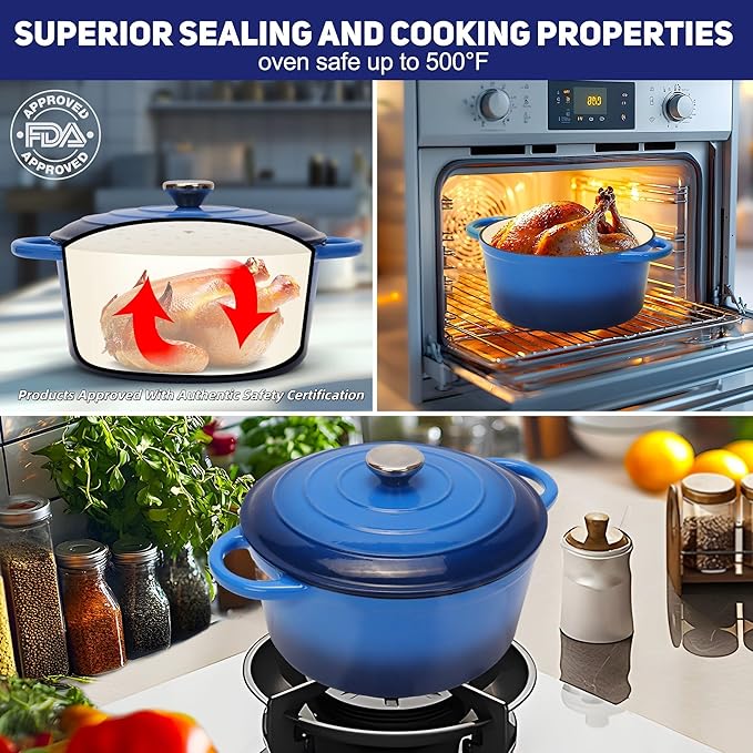 5QT Enameled Cast Iron Bread Oven - Image 4