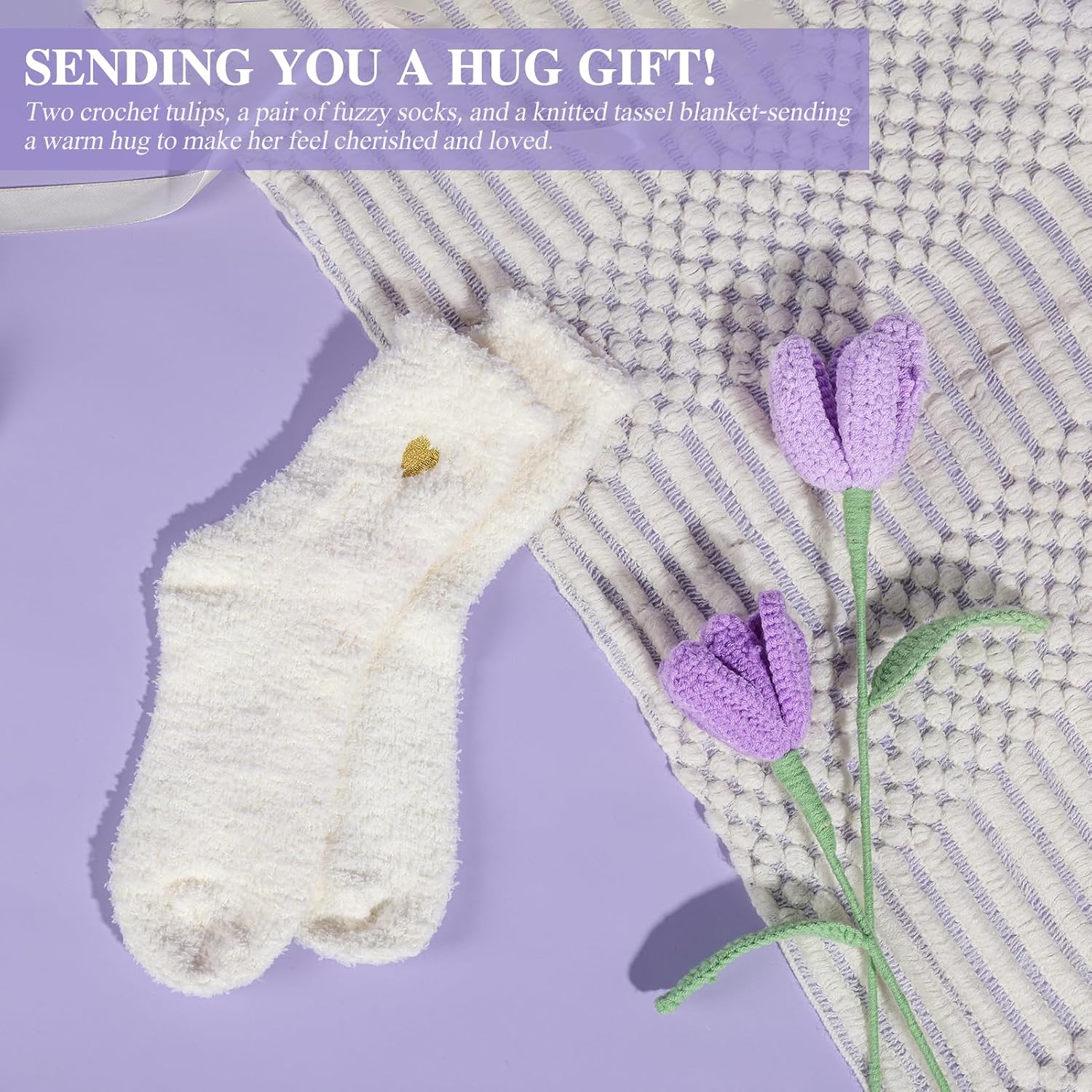 Birthday Gifts for Women - 13PCS Unique Happy Birthday Easter Gifts Basket for Mom Her Best Friend Sister Wife Girlfriend Coworker - Relaxing Spa Self Care Package Mothers Day Set (Lavender)